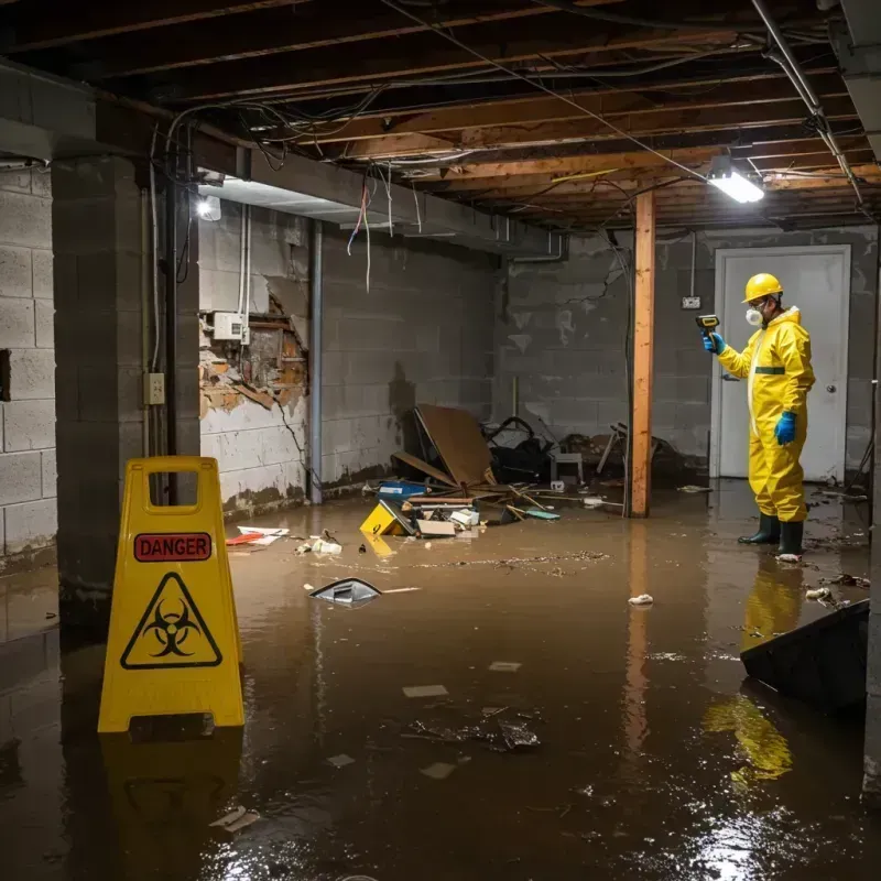 Flooded Basement Electrical Hazard in College Park, GA Property